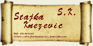 Stajka Knežević vizit kartica